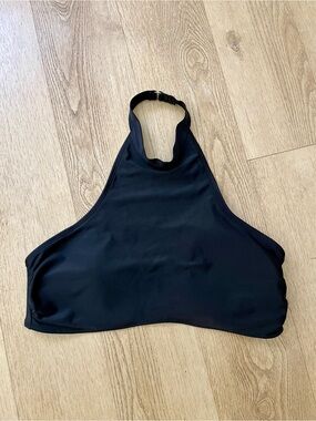 Xhilaration Black High Neck Swim Top